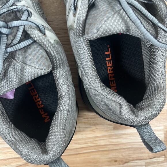 Merrell 8 Siren Edge Womens Aluminum Boulder Gray Vibram Bottoms Hiking Sneakers - Picture 13 of 15